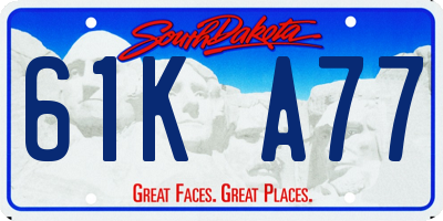 SD license plate 61KA77