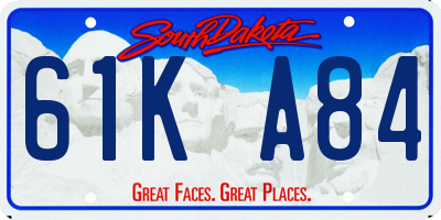 SD license plate 61KA84