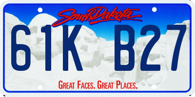SD license plate 61KB27