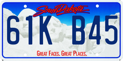 SD license plate 61KB45