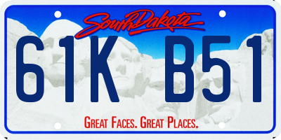 SD license plate 61KB51