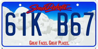 SD license plate 61KB67