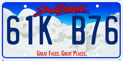 SD license plate 61KB76