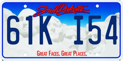 SD license plate 61KI54