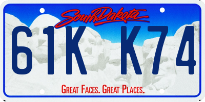 SD license plate 61KK74