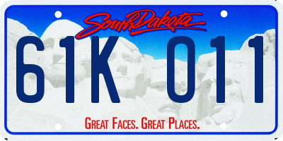 SD license plate 61KO11