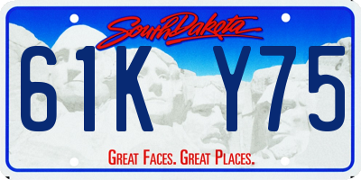 SD license plate 61KY75