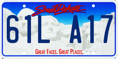 SD license plate 61LA17