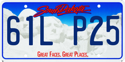SD license plate 61LP25
