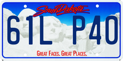SD license plate 61LP40