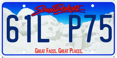 SD license plate 61LP75