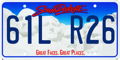SD license plate 61LR26