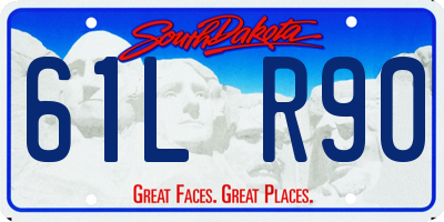 SD license plate 61LR90