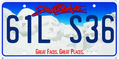 SD license plate 61LS36