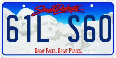 SD license plate 61LS60