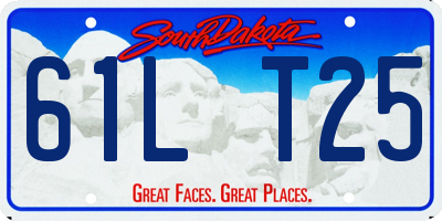 SD license plate 61LT25