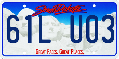 SD license plate 61LU03