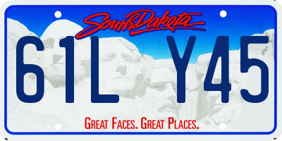 SD license plate 61LY45