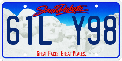 SD license plate 61LY98