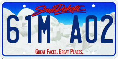 SD license plate 61MA02