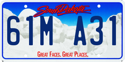 SD license plate 61MA31