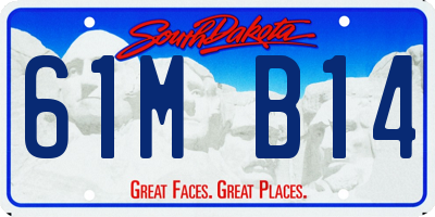 SD license plate 61MB14