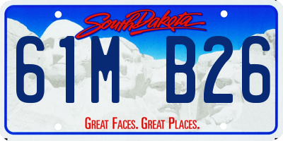 SD license plate 61MB26