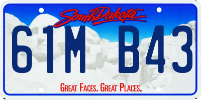 SD license plate 61MB43