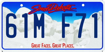 SD license plate 61MF71