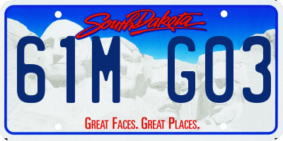 SD license plate 61MG03