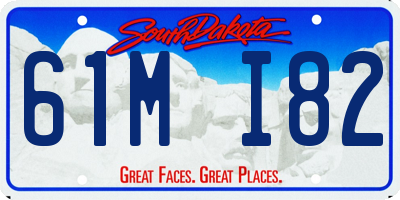 SD license plate 61MI82