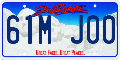 SD license plate 61MJ00