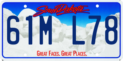 SD license plate 61ML78