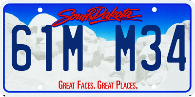 SD license plate 61MM34