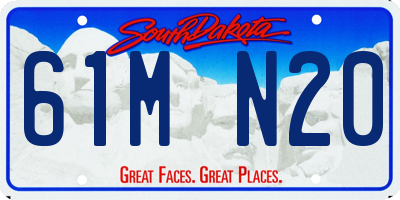 SD license plate 61MN20