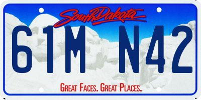 SD license plate 61MN42