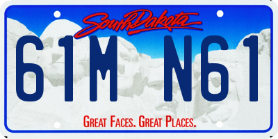 SD license plate 61MN61