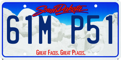SD license plate 61MP51