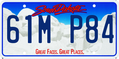 SD license plate 61MP84