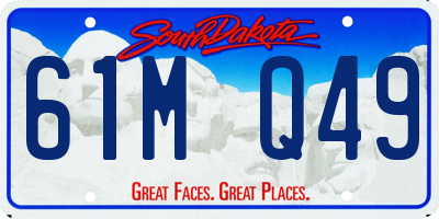 SD license plate 61MQ49