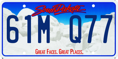 SD license plate 61MQ77
