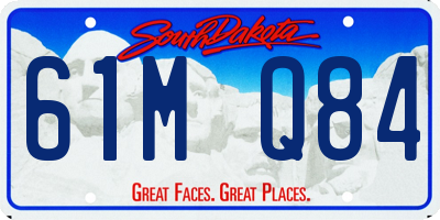 SD license plate 61MQ84