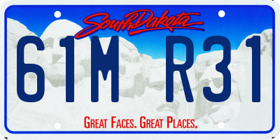 SD license plate 61MR31