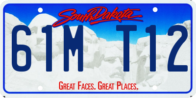 SD license plate 61MT12