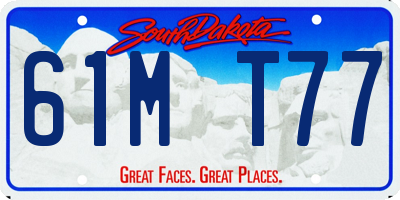 SD license plate 61MT77