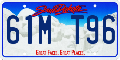 SD license plate 61MT96