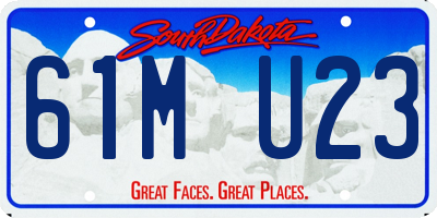 SD license plate 61MU23