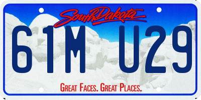 SD license plate 61MU29
