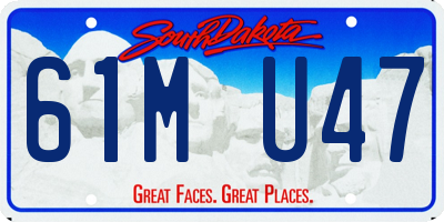 SD license plate 61MU47