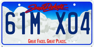 SD license plate 61MX04